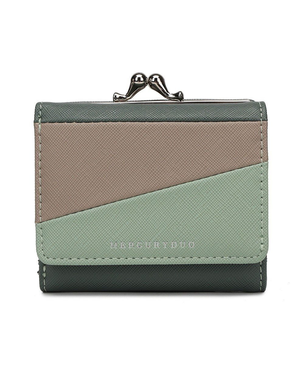 【スタイルコード/STYLE CODE】の【MERCURYDUO/マーキュリーデュオ】ダイアナ トリコカラー口金ミニ財布 インテリア・キッズ・メンズ・レディースファッション・服の通販 founy(ファニー) 　ファッション　Fashion　レディースファッション　Fashion for Women　ミニ財布・二つ折り財布　Wallets & Card Cases　コンパクト　Compact, Small Size　シンプル　Simple, Minimal　フェミニン　Feminine, Girly　財布　Wallet, Purse　グリーン|ID: prp329100004527395 ipo3291000000034189934