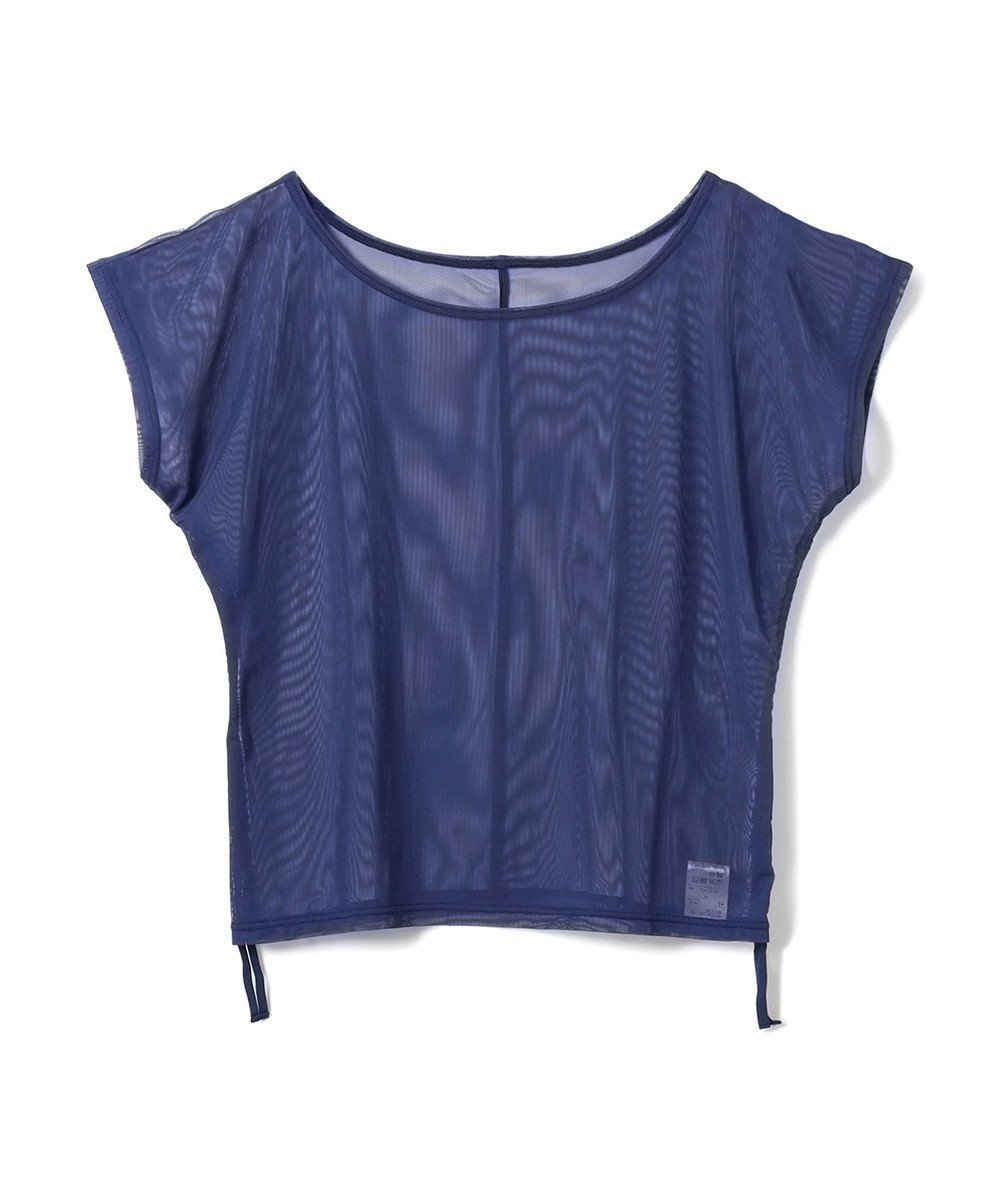 【チャコット/Chacott】のチュールトップ インテリア・キッズ・メンズ・レディースファッション・服の通販 founy(ファニー) 　ファッション　Fashion　レディースファッション　WOMEN　トップス・カットソー　Tops/Tshirt　ドローストリング　Drawstring　夏　Summer　ネイビー|ID: prp329100004527435 ipo3291000000032016526