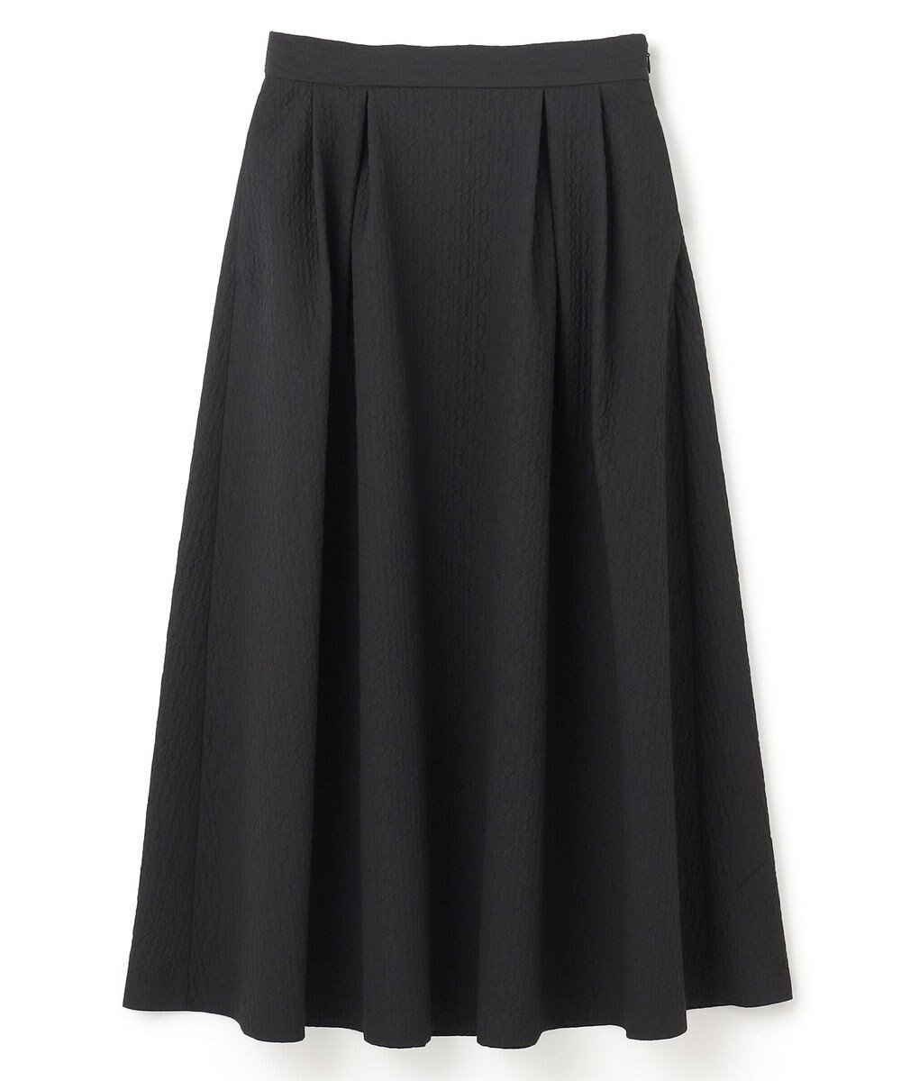 【アンフィーロ 自由区/UNFILO】のエンボスフレアスカート インテリア・キッズ・メンズ・レディースファッション・服の通販 founy(ファニー) 　ファッション　Fashion　レディースファッション　Fashion for Women　スカート　Skirts　Aライン・フレアスカート　A-Line & Flared Skirts　ウォッシャブル　Machine Washable　シンプル　Simple, Minimal　エレガント 上品　Elegant　夏　Summer　春　Spring　S/S・春夏　SS, Spring/Summer, Warm Season　ブラック|ID: prp329100004527461 ipo3291000000034247847