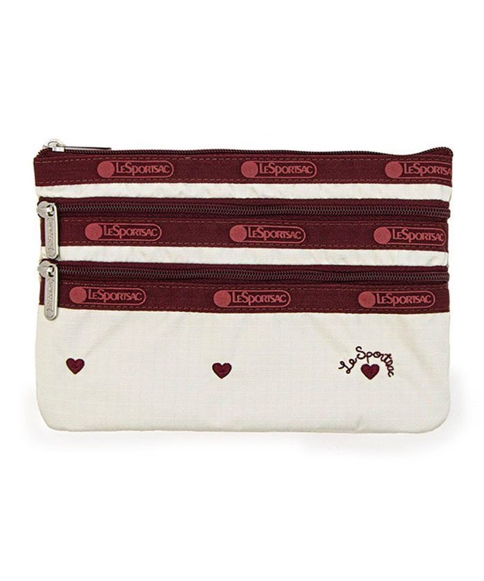 【レスポートサック/LeSportsac】の3ZIP COSMETIC/ベリーハートエンブロイダリー インテリア・キッズ・メンズ・レディースファッション・服の通販 founy(ファニー) https://founy.com/ ファッション Fashion レディースファッション WOMEN 財布 Wallets ポーチ Pouches スリム Slim フラット Flat ポケット Pocket ポーチ Pouch 旅行 Travel 財布 Wallet |ID: prp329100004527465 ipo3291000000032016632