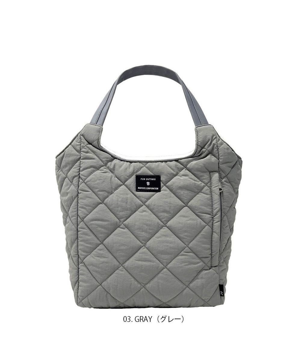 【ルートート/ROOTOTE】の1331【仕切り+自立+撥水】LT.ラウンド.パルーティ.キルト-C 人気、トレンドファッション・服の通販 founy(ファニー) 　ファッション　Fashion　レディースファッション　Fashion for Women　バッグ　Bags　カメラ　Camera Accessories　キルティング　Quilted, Quilting　キルト　Quilt, Quilted Fabric　傘　Umbrella, Parasol　シンプル　Simple, Minimal　フィット　Fit, Slim Fit　フォルム　Silhouette, Form　フラット　Flat, Flat Shoes　プリント　Print, Printed Pattern　ボックス　Boxy, Box Shape　ポケット　Pocket, Pocket Detail　ラウンド　Round, Round Neck　ランダム　Random, Irregular　新作・新入荷　New Arrivals / New In　 other-1|ID: prp329100004527500 ipo3291000000033732162