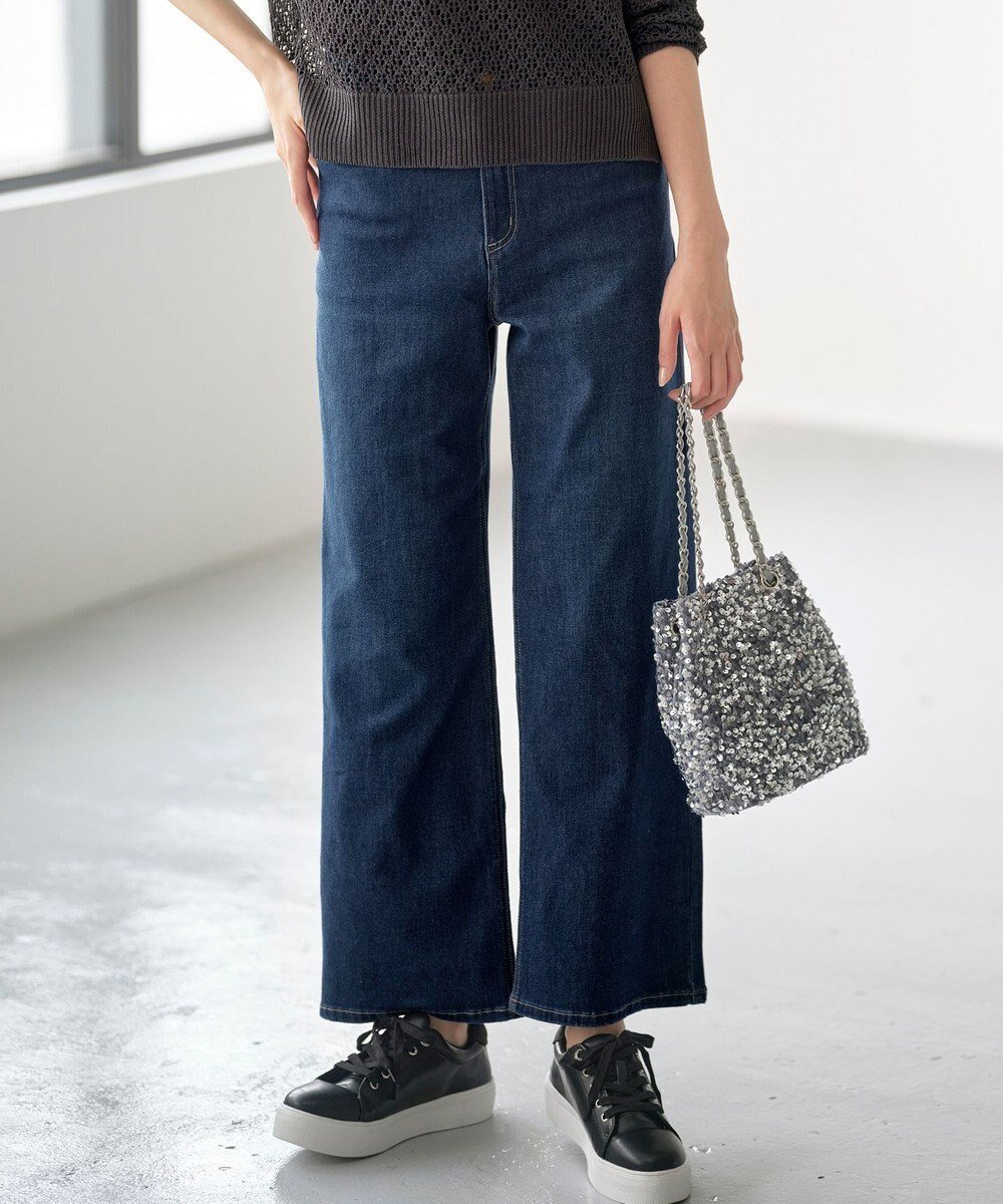 【エニィ スィス/any SiS】の【洗える】セミワイド デニムパンツ 人気、トレンドファッション・服の通販 founy(ファニー) 　ファッション　Fashion　レディースファッション　Ladies' Fashion Online　パンツ　Pants　デニムパンツ　Denim Pants　おすすめ　Recommend　インディゴ　Indigo　ストレッチ　Stretch　デニム　Denim　ワイド　Wide　夏　Summer　洗える　Washable　A/W・秋冬　Aw・Autumn/Winter・Fw・Fall-Winter　 other-1|ID: prp329100004527539 ipo3291000000032660171