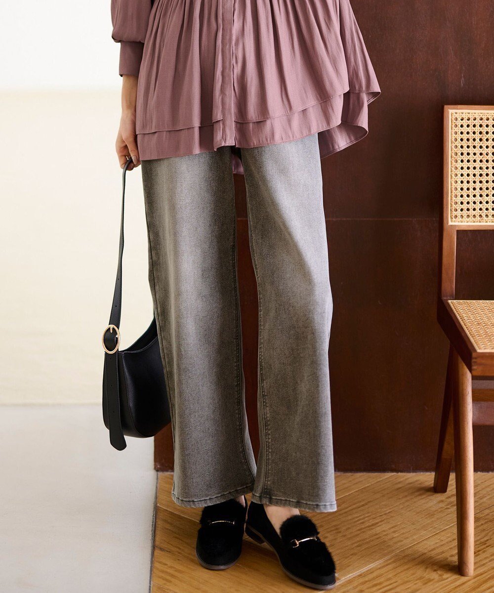 【エニィ スィス/any SiS】の【洗える】セミワイド デニムパンツ 人気、トレンドファッション・服の通販 founy(ファニー) 　ファッション　Fashion　レディースファッション　Fashion for Women　パンツ　Pants & Trousers　デニムパンツ・ジーンズ・美脚デニム　Denim Jeans & Pants　おすすめ　Recommended / Our Picks　インディゴ　Indigo Denim　ストレッチ　Stretch, Stretchy Fabric　デニム　Denim, Jeans Material　ワイド　Wide, Wide Fit　夏　Summer　洗える　Machine Washable　A/W・秋冬　Autumn/Winter　 other-1|ID: prp329100004527539 ipo3291000000034298306