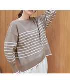 【エニィファム/any FAM】の【洗濯機可/UVカット】バスクボーダーニットプルオーバー モカ×エクリュボーダー|ID: prp329100004527552 ipo3291000000032016991