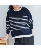 【エニー/ANY】のバスクボーダーニットプルオーバー 人気、トレンドファッション・服の通販 founy(ファニー) ファッション Fashion レディースファッション Fashion for Women トップス・カットソー Cut & Sew Tops ニット Knit Tops & Sweaters カジュアルプルオーバー・ニットトップス Pullovers & Knit Tops / Casual Pullovers おすすめ Recommended / Our Picks インナー Innerwear ストレッチ Stretch, Stretchy Fabric セーター Sweater, Knitwear デニム Denim, Jeans Material トレンド Trend, Trending Now ベーシック Basic, Essential ボーダー Border, Stripe 夏 Summer 春 Spring S/S・春夏 SS, Spring/Summer, Warm Season thumbnail ネイビー×オフボーダー|ID: prp329100004527552 ipo3291000000033542737