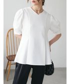 【グリーンパークス/Green Parks】のAnriettMusee パフスリーブペプラムブラウス Off White|ID: prp329100004527570 ipo3291000000032017074