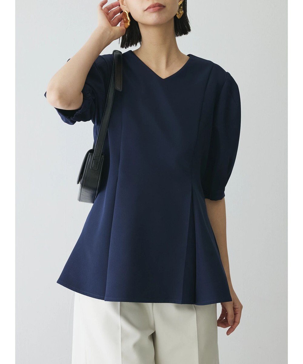 【グリーンパークス/Green Parks】のAnriettMusee パフスリーブペプラムブラウス 人気、トレンドファッション・服の通販 founy(ファニー) ファッション Fashion レディースファッション Fashion for Women トップス・カットソー Cut & Sew Tops シャツ・ブラウス・オフィスカジュアル Elegant Blouses & Button-Ups エレガント 上品 Elegant 春 Spring ギャザー Gathered, Ruffled シンプル Simple, Minimal フランス France, French ペプラム Peplum, Flared Hem ポケット Pocket, Pocket Detail S/S・春夏 SS, Spring/Summer, Warm Season おすすめ Recommended / Our Picks 夏 Summer ビジネス 仕事 通勤 Business / Work / Commuting other-1|ID: prp329100004527570 ipo3291000000034283561