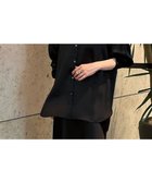 【アンフィーロ 自由区/UNFILO】の【洗える】サテン バンドカラーシャツ ブラック|ID: prp329100004527574 ipo3291000000032017093