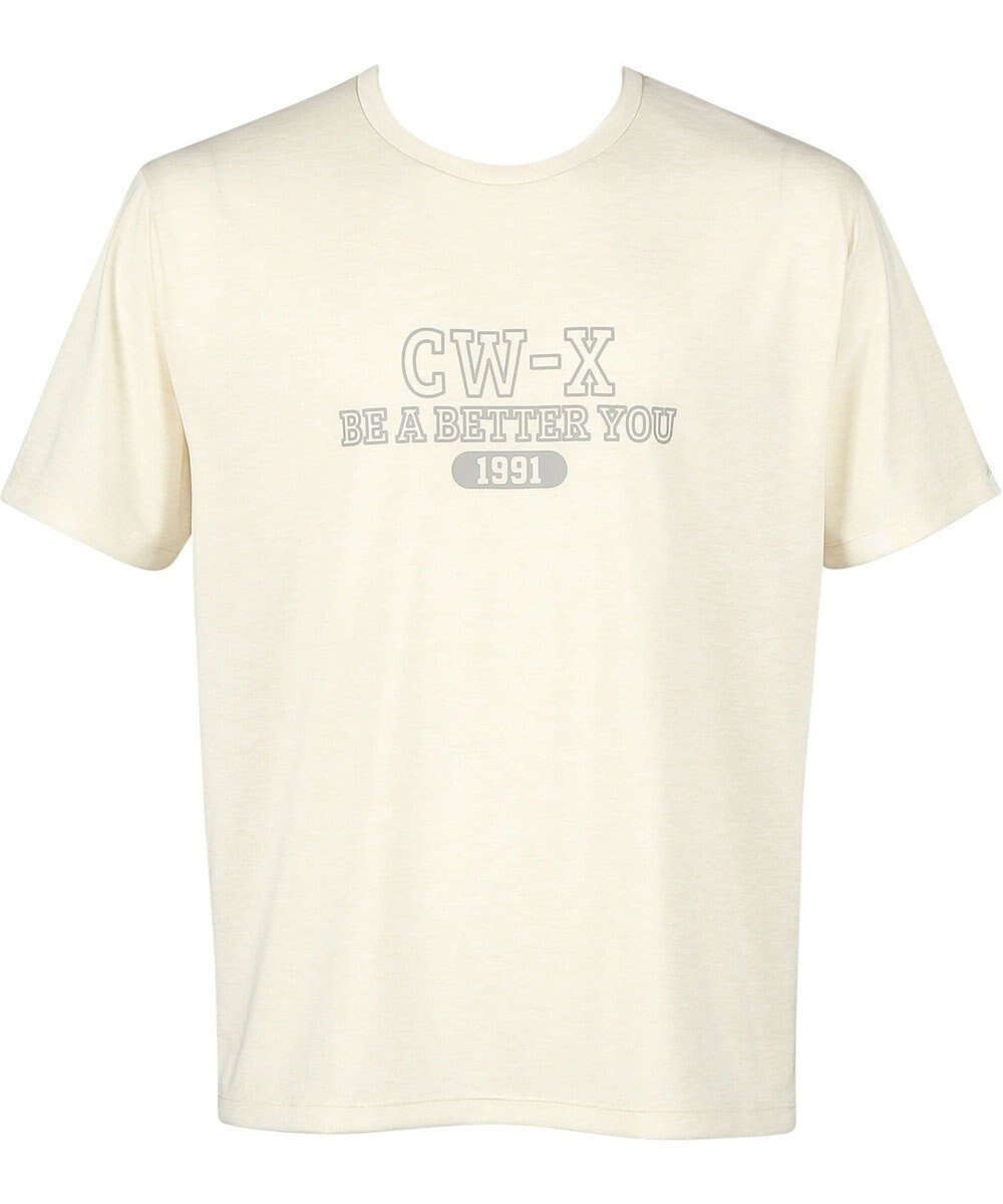 【シーダブリューエックス/CW-X】の【UNISEX】 CW-X トップス 3分袖 カジュアルTシャツ 少しゆったりとした着用感 吸汗速乾 半袖 ユニセックス DLR105 /ワコール インテリア・キッズ・メンズ・レディースファッション・服の通販 founy(ファニー) 　ファッション　Fashion　レディースファッション　WOMEN　トップス・カットソー　Tops/Tshirt　シャツ/ブラウス　Shirts/Blouses　ロング / Tシャツ　T-Shirts　ユニセックス　Unisex　再入荷　Restock/Back In Stock/Re Arrival　半袖　Short Sleeve　アイボリー|ID: prp329100004527577 ipo3291000000032017107