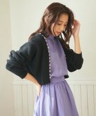 【フェルゥ/Feroux】の【洗える】パール付き カーディガン ブラック系|ID: prp329100004527588 ipo3291000000032017157