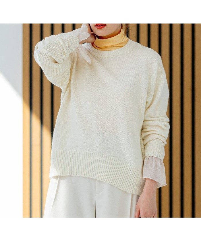 【組曲/KUMIKYOKU】のカシミヤブレンドバルキープルオーバー ニット インテリア・キッズ・メンズ・レディースファッション・服の通販 founy(ファニー) https://founy.com/ ファッション Fashion レディースファッション WOMEN トップス・カットソー Tops/Tshirt ニット Knit Tops プルオーバー Pullover アクリル Acrylic シンプル Simple セーター Sweater フォルム Form A/W・秋冬 Aw・Autumn/Winter・Fw・Fall-Winter |ID: prp329100004527602 ipo3291000000032017204