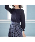 【エニィ スィス/any SiS】の【洗える】異素材コンビ ニット ネイビー|ID: prp329100004527625 ipo3291000000032017298