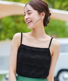 【ティアクラッセ/Tiaclasse】の【洗える】スカラップニレースニットキャミソール ブラック|ID: prp329100004527648 ipo3291000000032017390