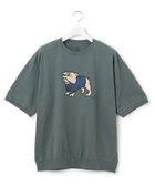 【ジェイプレスヨークストリート/J.PRESS YORK STREET】の【UNISEX】ブルドッグプリントTシャツ スモーキーグリーン系|ID: prp329100004527662 ipo3291000000032679518