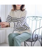 【エニィ スィス/any SiS】の【洗える】アンゴラブレンド ニット オフ×ネイビーボーダー|ID: prp329100004527672 ipo3291000000032017493