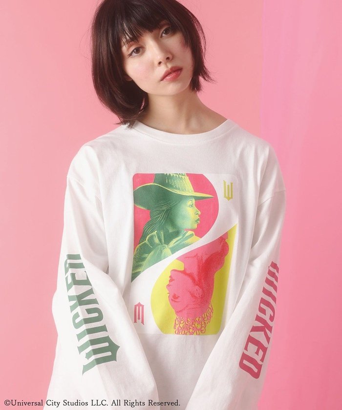 【グリーンパークス/Green Parks】のWICKED ELPHABA & GLINDA ロンT インテリア・キッズ・メンズ・レディースファッション・服の通販 founy(ファニー) https://founy.com/ ファッション Fashion レディースファッション WOMEN トップス・カットソー Tops/Tshirt シャツ/ブラウス Shirts/Blouses ロング / Tシャツ T-Shirts カットソー Cut and Sewn カットソー Cut And Sew フォルム Form フロント Front プリント Print ポケット Pocket 夏 Summer 春 Spring S/S・春夏 Ss・Spring/Summer |ID: prp329100004527710 ipo3291000000032017632