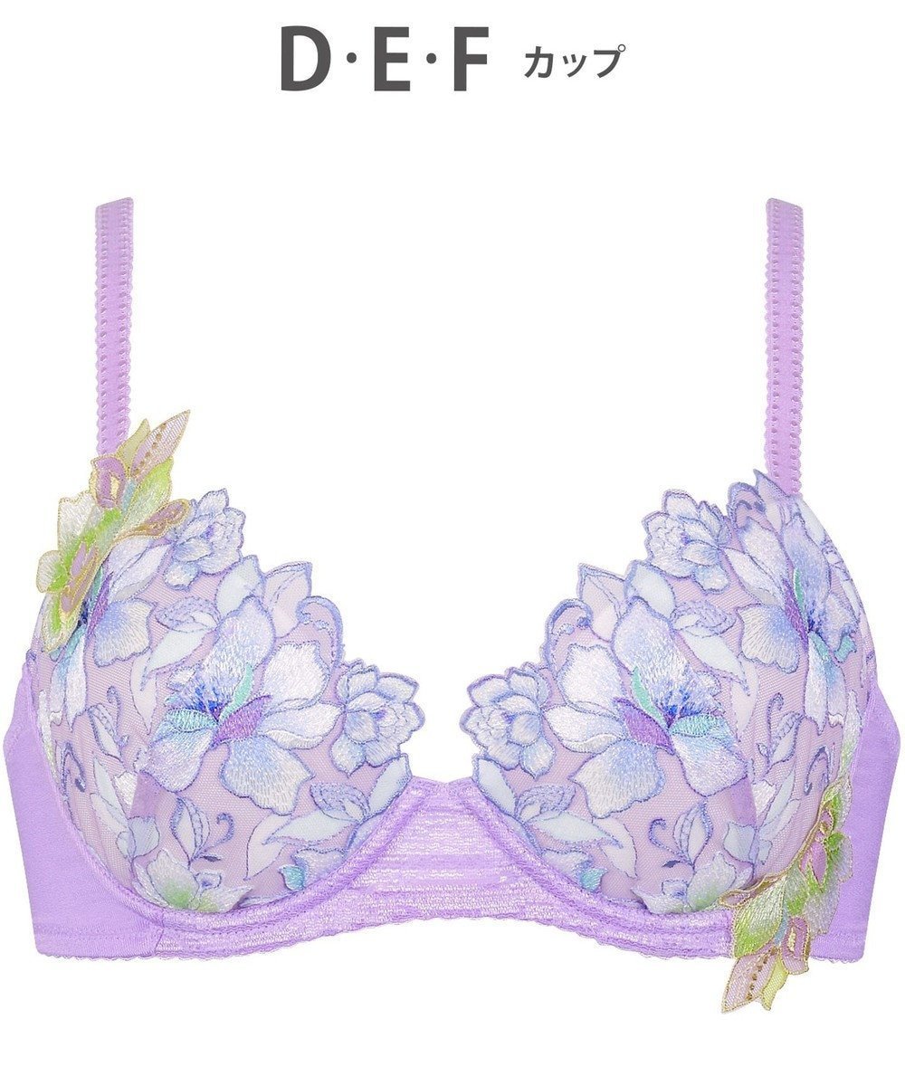 【ウィング/Wing】のブラジャー Wing Lesiage ふっくら、まる胸メイク 背中にやさしくフィット 【2860シリーズ】 パッド有 ブラ PB2860 ウイング/ワコール インテリア・キッズ・メンズ・レディースファッション・服の通販 founy(ファニー) 　ファッション　Fashion　レディースファッション　WOMEN　おすすめ　Recommend　アンダー　Under　グラデーション　Gradation　チュール　Tulle　フィット　Fit　ブラジャー　Bra　プリント　Print　レース　Race　ワイヤー　Wire　パープル|ID: prp329100004527754 ipo3291000000032017829