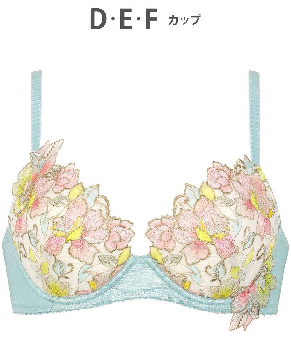【ウィング/Wing】のブラジャー Wing Lesiage ふっくら、まる胸メイク 背中にやさしくフィット 【2860シリーズ】 パッド有 ブラ PB2860 ウイング/ワコール インテリア・キッズ・メンズ・レディースファッション・服の通販 founy(ファニー) 　ファッション　Fashion　レディースファッション　WOMEN　おすすめ　Recommend　アンダー　Under　グラデーション　Gradation　チュール　Tulle　フィット　Fit　ブラジャー　Bra　プリント　Print　レース　Race　ワイヤー　Wire　ターコイズ|ID: prp329100004527754 ipo3291000000032017835