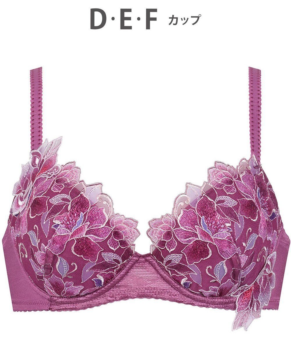 【ウィング/Wing】のブラジャー Wing Lesiage ふっくら、まる胸メイク 背中にやさしくフィット 【2860シリーズ】 パッド有 ブラ PB2860 ウイング/ワコール インテリア・キッズ・メンズ・レディースファッション・服の通販 founy(ファニー) 　ファッション　Fashion　レディースファッション　WOMEN　おすすめ　Recommend　アンダー　Under　グラデーション　Gradation　チュール　Tulle　フィット　Fit　ブラジャー　Bra　プリント　Print　レース　Race　ワイヤー　Wire　ワイン|ID: prp329100004527754 ipo3291000000032017837