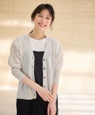 【エニィファム/any FAM】の【洗濯機可/接触冷感/アンチピリング】シアーニットVネックカーディガン トップグレー|ID: prp329100004527776 ipo3291000000032017923