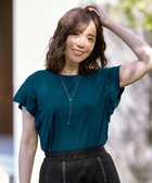 【ティアクラッセ/Tiaclasse】の【洗える】フリル袖ポンチプルオーバー グリーン|ID: prp329100004527787 ipo3291000000034629122