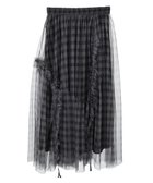 【アースミュージックアンドエコロジー/earth music&ecology】のチュールアシンメトリーフリルスカート 人気、トレンドファッション・服の通販 founy(ファニー) ファッション Fashion レディースファッション Ladies' Fashion Online スカート Skirt チェック Check チュール Tulle フリル Frills ポケット Pocket 夏 Summer 春 Spring S/S・春夏 Ss・Spring/Summer thumbnail Check Black|ID: prp329100004527810 ipo3291000000032514802