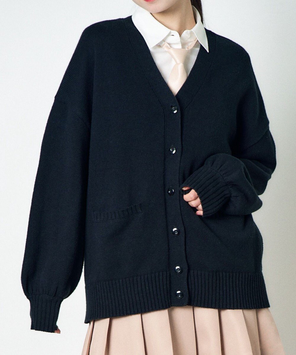 【ウィゴー/WEGO】の【SCHOOLITEM】ニットカーディガン インテリア・キッズ・メンズ・レディースファッション・服の通販 founy(ファニー) 　ファッション　Fashion　レディースファッション　WOMEN　トップス・カットソー　Tops/Tshirt　ニット　Knit Tops　カーディガン　Cardigans　カーディガン　Cardigan　シンプル　Simple　夏　Summer　春　Spring　S/S・春夏　Ss・Spring/Summer　ブラック|ID: prp329100004527853 ipo3291000000032018232