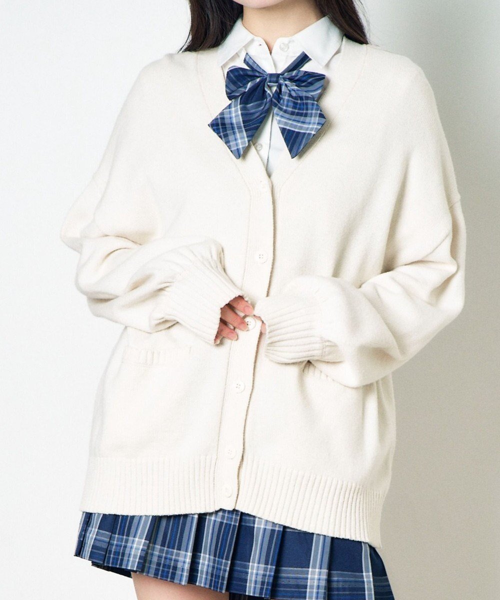 【ウィゴー/WEGO】の【SCHOOLITEM】ニットカーディガン インテリア・キッズ・メンズ・レディースファッション・服の通販 founy(ファニー) 　ファッション　Fashion　レディースファッション　WOMEN　トップス・カットソー　Tops/Tshirt　ニット　Knit Tops　カーディガン　Cardigans　カーディガン　Cardigan　シンプル　Simple　夏　Summer　春　Spring　S/S・春夏　Ss・Spring/Summer　オフホワイト|ID: prp329100004527853 ipo3291000000032018235