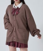 【ウィゴー/WEGO】の【SCHOOLITEM】ニットカーディガン ブラウン|ID: prp329100004527853 ipo3291000000032018241