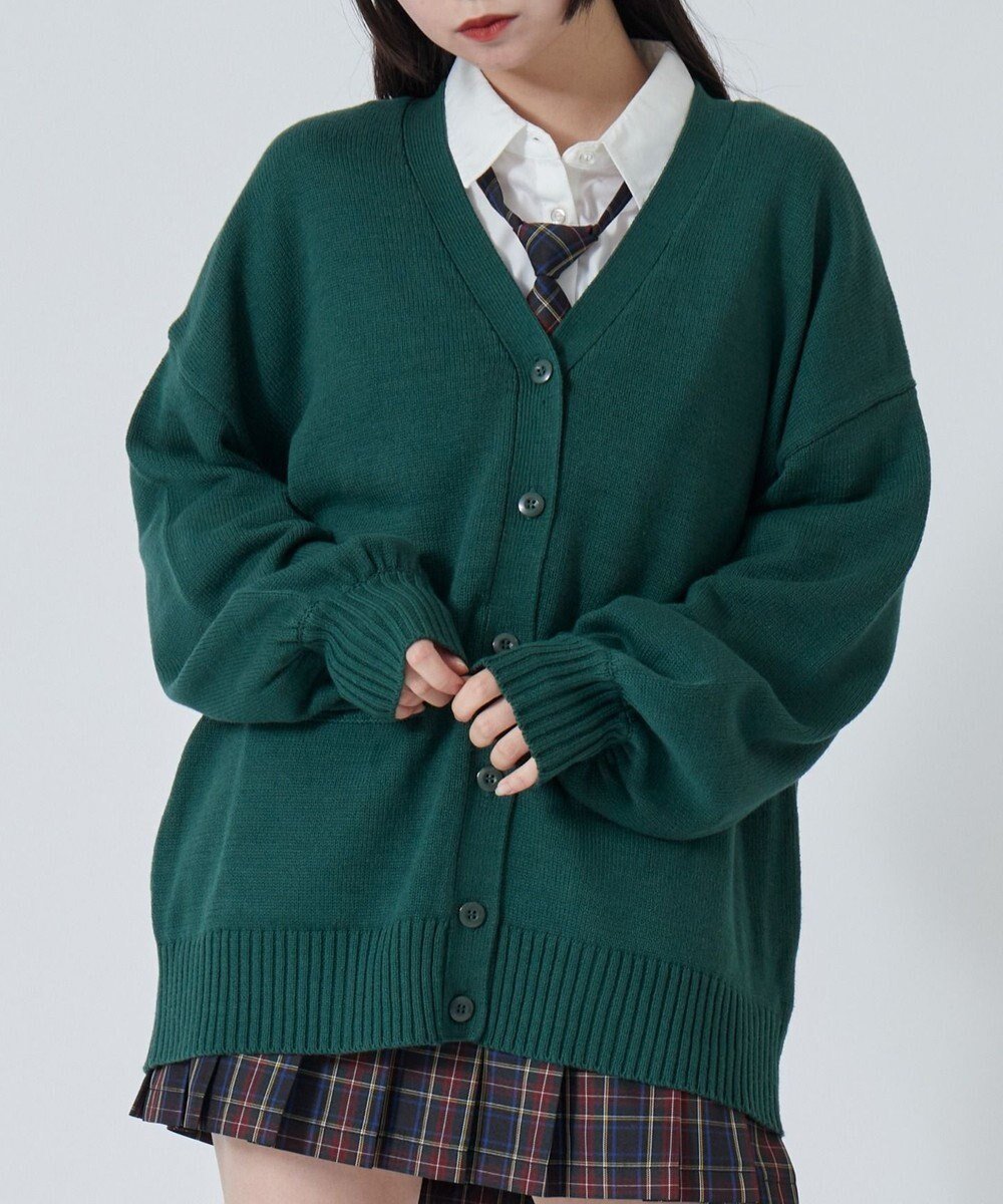 【ウィゴー/WEGO】の【SCHOOLITEM】ニットカーディガン インテリア・キッズ・メンズ・レディースファッション・服の通販 founy(ファニー) 　ファッション　Fashion　レディースファッション　WOMEN　トップス・カットソー　Tops/Tshirt　ニット　Knit Tops　カーディガン　Cardigans　カーディガン　Cardigan　シンプル　Simple　夏　Summer　春　Spring　S/S・春夏　Ss・Spring/Summer　グリーンその他|ID: prp329100004527853 ipo3291000000032018254