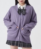 【ウィゴー/WEGO】の【SCHOOLITEM】ニットカーディガン パープル|ID: prp329100004527853 ipo3291000000032018262