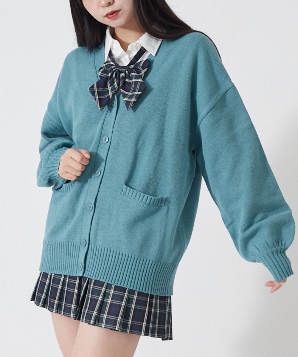 【ウィゴー/WEGO】の【SCHOOLITEM】ニットカーディガン インテリア・キッズ・メンズ・レディースファッション・服の通販 founy(ファニー) 　ファッション　Fashion　レディースファッション　Ladies' Fashion Online　トップス・カットソー　Tops/Tshirt　ニット　Knit Tops　カーディガン　Cardigans　カーディガン　Cardigan　シンプル　Simple　夏　Summer　春　Spring　S/S・春夏　Ss・Spring/Summer　グリーン|ID: prp329100004527853 ipo3291000000032687094