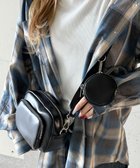 【ウィゴー/WEGO】のサークルポーチ付きスクエアショルダー ブラック|ID: prp329100004527868 ipo3291000000032603763