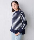 【アンフィーロ 自由区/UNFILO】の肩釦ハイネックニット ネイビー×オフ|ID: prp329100004527873 ipo3291000000032018325