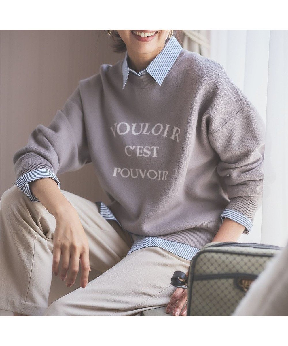 【エニー/ANY】の【洗濯機可】しあわせタッチメッセージニット 人気、トレンドファッション・服の通販 founy(ファニー) 　ファッション　Fashion　レディースファッション　Fashion for Women　トップス・カットソー　Cut & Sew Tops　ニット　Knit Tops & Sweaters　おすすめ　Recommended / Our Picks　インナー　Innerwear　ストレッチ　Stretch, Stretchy Fabric　セーター　Sweater, Knitwear　タートルネック　Turtleneck, High Neck　ダウン　Down, Puffer　フロント　Front, Front Design　A/W・秋冬　Autumn/Winter　 other-1|ID: prp329100004527936 ipo3291000000034192105