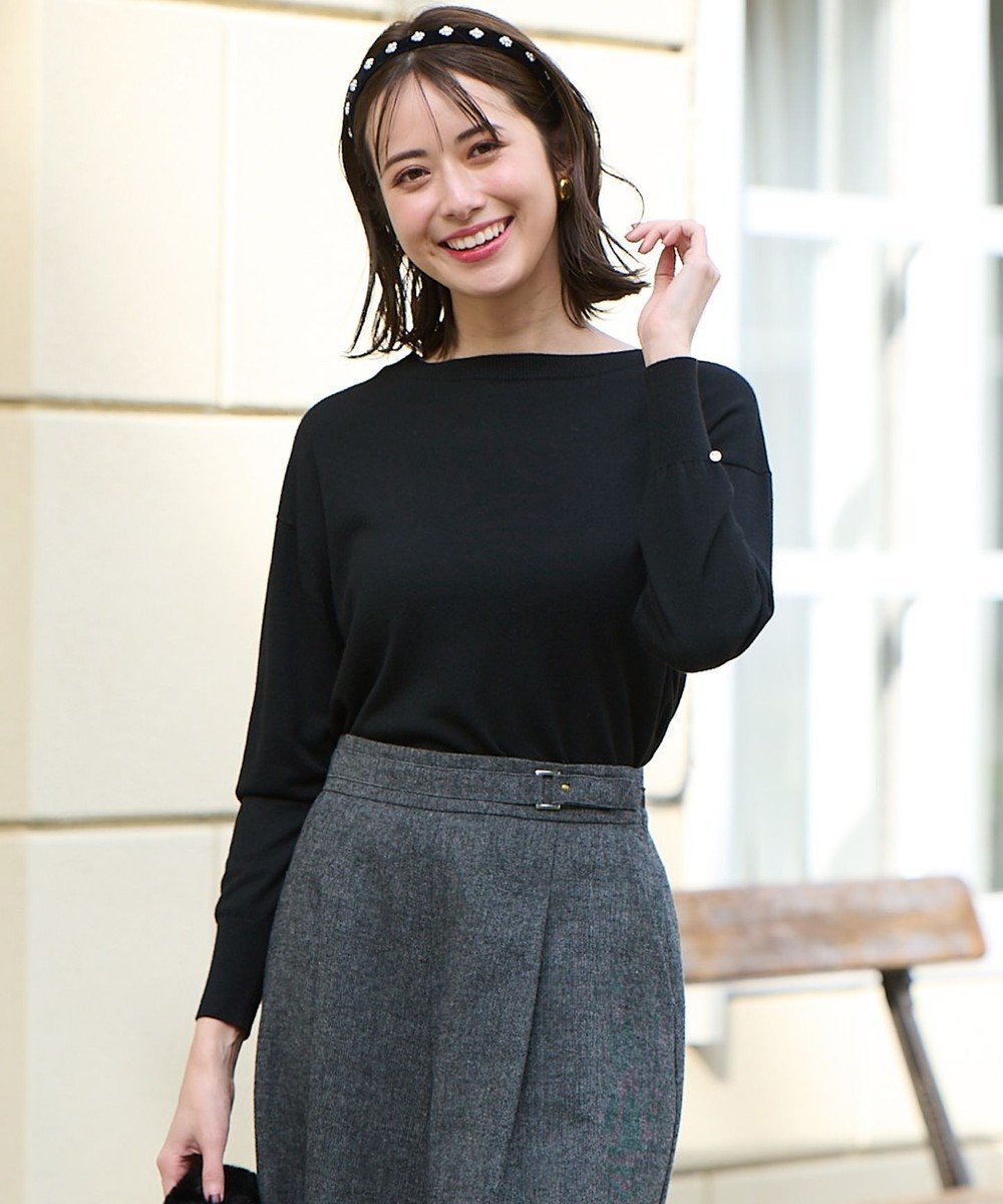 【エニィ スィス/any SiS】の【洗える】カシミヤブレンド ニット インテリア・キッズ・メンズ・レディースファッション・服の通販 founy(ファニー) 　ファッション　Fashion　レディースファッション　Fashion for Women　トップス・カットソー　Cut & Sew Tops　ニット　Knit Tops & Sweaters　シンプル　Simple, Minimal　セーター　Sweater, Knitwear　バランス　Balance, Style Balance　エレガント 上品　Elegant　洗える　Machine Washable　A/W・秋冬　Autumn/Winter　ブラック|ID: prp329100004527940 ipo3291000000032467994