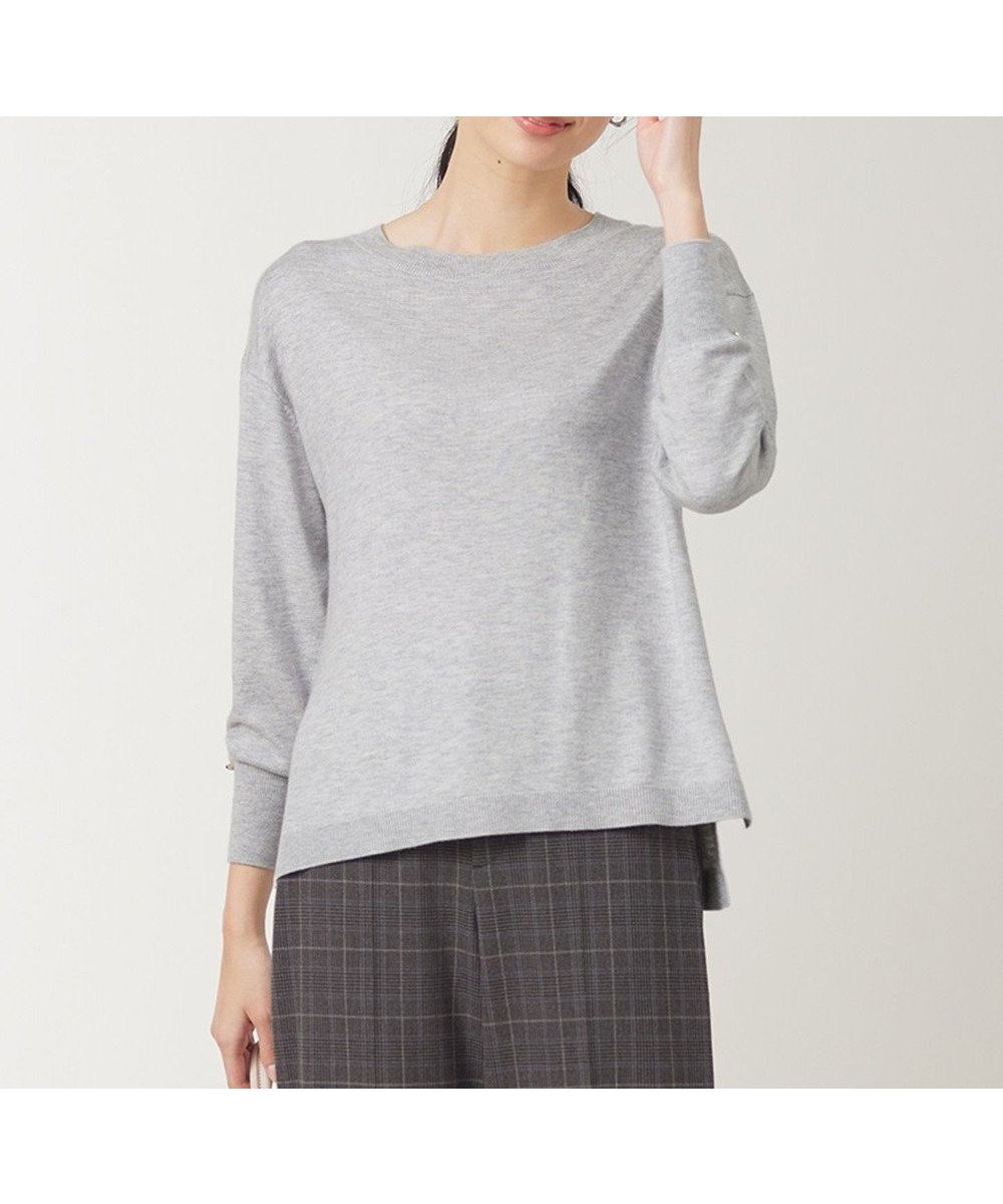 【エニィ スィス/any SiS】の【洗える】カシミヤブレンド ニット インテリア・キッズ・メンズ・レディースファッション・服の通販 founy(ファニー) 　ファッション　Fashion　レディースファッション　Fashion for Women　トップス・カットソー　Cut & Sew Tops　ニット　Knit Tops & Sweaters　シンプル　Simple, Minimal　セーター　Sweater, Knitwear　バランス　Balance, Style Balance　エレガント 上品　Elegant　洗える　Machine Washable　A/W・秋冬　Autumn/Winter　ライトグレー|ID: prp329100004527940 ipo3291000000032467999