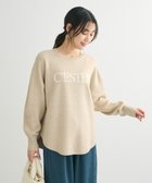 【グリーンパークス/Green Parks】のもちやわロゴニットプルオーバー Beige|ID: prp329100004528038 ipo3291000000032018959