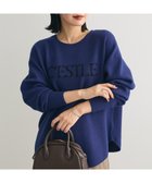 【グリーンパークス/Green Parks】のもちやわロゴニットプルオーバー Blue|ID: prp329100004528038 ipo3291000000032018960