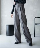 【ウィゴー/WEGO】の【手洗い可】ハイウエストセンタープレスワイドパンツ グレー|ID: prp329100004528042 ipo3291000000032567992