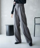 【ウィゴー/WEGO】の【手洗い可】ハイウエストセンタープレスワイドパンツ グレー|ID: prp329100004528042 ipo3291000000033404686