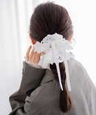 【ウィゴー/WEGO】のLリボン付きレースシュシュ ホワイト|ID: prp329100004528084 ipo3291000000032480447