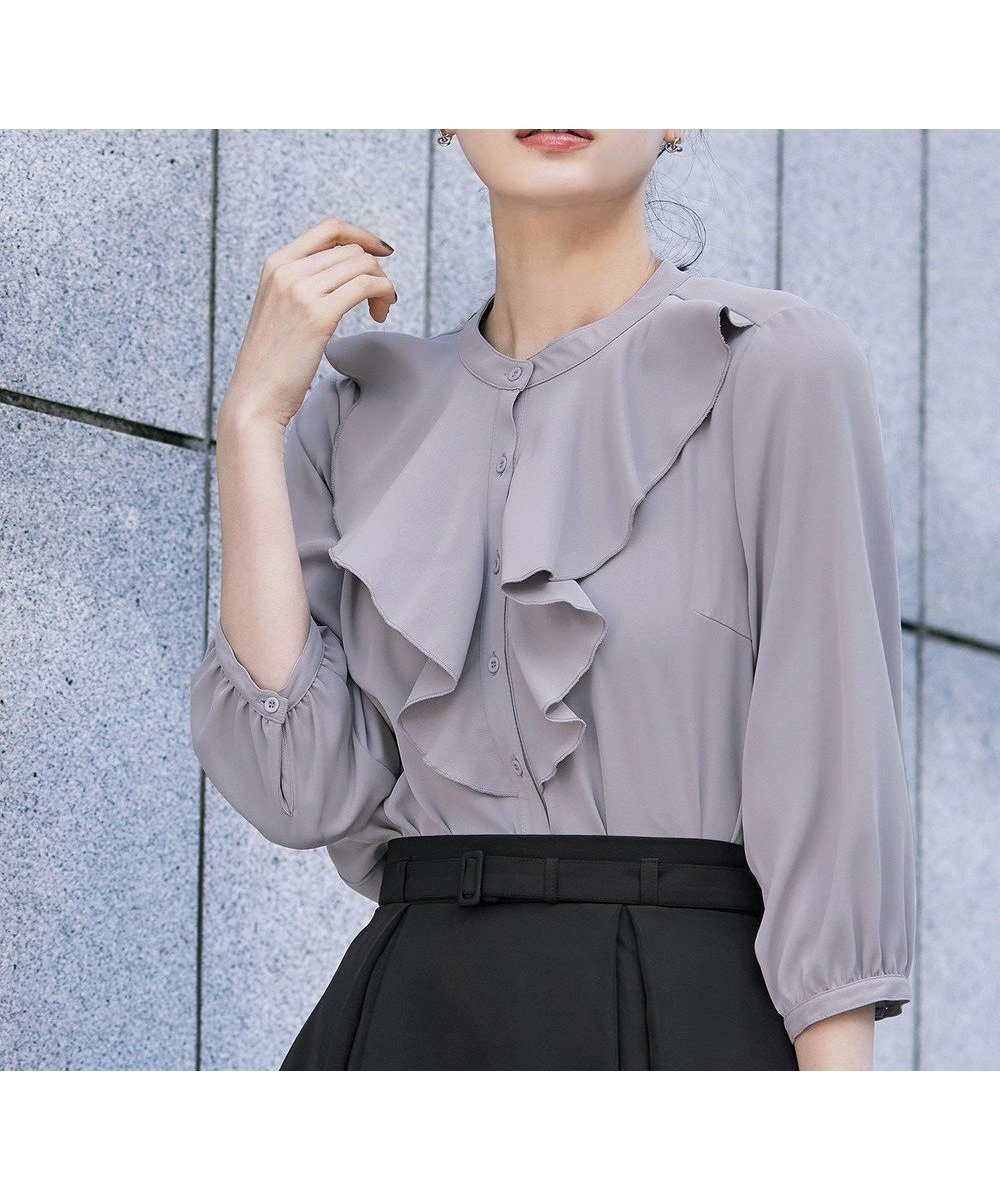 【ティアクラッセ/Tiaclasse】の【洗える】フリルブラウス 人気、トレンドファッション・服の通販 founy(ファニー) 　ファッション　Fashion　レディースファッション　WOMEN　トップス・カットソー　Tops/Tshirt　シャツ/ブラウス　Shirts/Blouses　ギャザー　Gather　スーツ　Suit　フリル　Frills　ポケット　Pocket　再入荷　Restock/Back In Stock/Re Arrival　夏　Summer　NEW・新作・新着・新入荷　New Arrivals　春　Spring　S/S・春夏　Ss・Spring/Summer　洗える　Washable　ビジネス 仕事 通勤　Business　 other-1|ID: prp329100004528173 ipo3291000000032019556