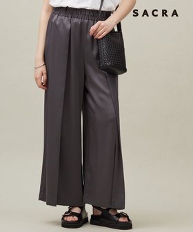 【23区/NIJYUSANKU】 【SACRA】トリアセサテン パンツ人気、トレンドファッション・服の通販 founy(ファニー) ファッション Fashion レディースファッション WOMEN パンツ Pants 春 Spring カッティング Cutting コレクション Collection シルク Silk ドレープ Drape フロント Front ミックス Mix 無地 Plain Color リラックス Relax ワイド Wide ワッシャー Washer S/S・春夏 Ss・Spring/Summer 夏 Summer 2024年 2024 2024春夏・S/S Ss,Spring/Summer,2024 エレガント 上品 Elegant |ID:prp329100004528209