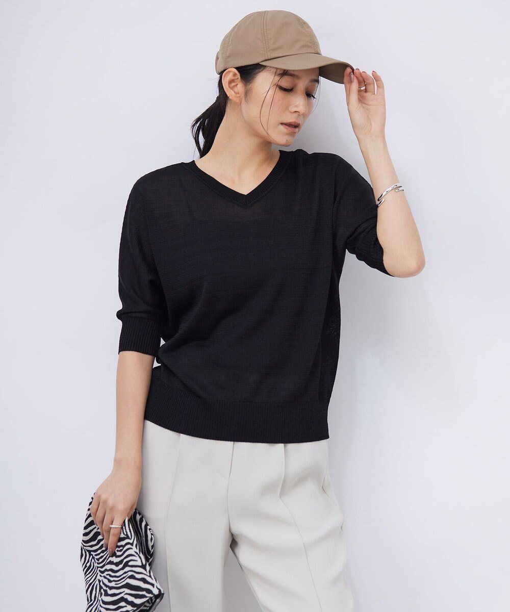 【アイシービー/iCB】の【洗える】レーヨンブレンド ドルマンスリーブニット インテリア・キッズ・メンズ・レディースファッション・服の通販 founy(ファニー) ファッション Fashion レディースファッション Fashion for Women トップス・カットソー Cut & Sew Tops ニット Knit Tops & Sweaters 洗える Machine Washable サマー Summer, Summer Style シルク Silk, 100% Silk セーター Sweater, Knitwear 半袖 Short Sleeve, Half Sleeve A/W・秋冬 Autumn/Winter 2024年 2024 エレガント 上品 Elegant 2024-2025秋冬・A/W Autumn/Winter 2024–25 AW24–25 ブラック系|ID: prp329100004528227 ipo3291000000033680821