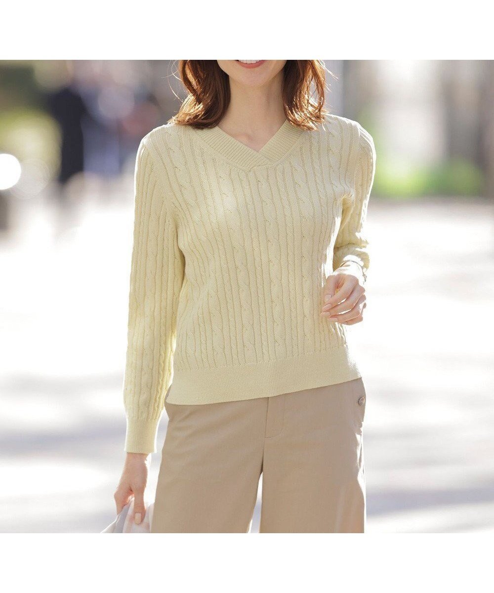 【ジェイ プレス/J.PRESS】の【洗える】GIZA MERCERIZE COTTON ケーブル ニット 人気、トレンドファッション・服の通販 founy(ファニー) 　ファッション　Fashion　レディースファッション　Fashion for Women　トップス・カットソー　Cut & Sew Tops　ニット　Knit Tops & Sweaters　クラシック　Classic, Timeless Style　シルク　Silk, 100% Silk　シルケット　Silket, Silky Cotton　スリット　Slit, Slit Detail　セーター　Sweater, Knitwear　エレガント 上品　Elegant　夏　Summer　春　Spring　S/S・春夏　SS, Spring/Summer, Warm Season　洗える　Machine Washable　 other-1|ID: prp329100004528236 ipo3291000000033582425
