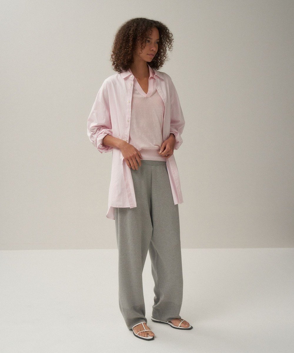 【エイトン/ATON】の50/3 ORGANIC SMOOTH テーパードニットパンツ インテリア・キッズ・メンズ・レディースファッション・服の通販 founy(ファニー) 　ファッション　Fashion　レディースファッション　WOMEN　パンツ　Pants　インド　India　オーガニック　Organic　春　Spring　ジャケット　Jacket　ダウン　Down　テーパード　Tapered　ワイド　Wide　S/S・春夏　Ss・Spring/Summer　おすすめ　Recommend　夏　Summer　TOP GRAY|ID: prp329100004528255 ipo3291000000032019897