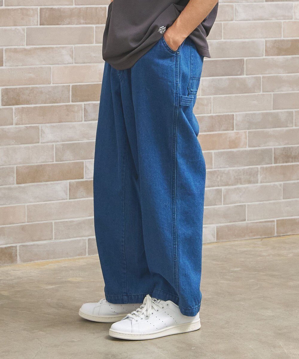 【ジェイプレスヨークストリート/J.PRESS YORK STREET】の【UNISEX】UNIVERSAL OVERALL × YORK STREET ペインターパンツ インテリア・キッズ・メンズ・レディースファッション・服の通販 founy(ファニー) 　ファッション　Fashion　レディースファッション　Fashion for Women　パンツ　Pants & Trousers　デニムパンツ・ジーンズ・美脚デニム　Denim Jeans & Pants　春　Spring　ジャケット　Jacket, Outerwear　スピンドル　Spindle, Drawcord　デニム　Denim, Jeans Material　定番　Standard, Basic Item　ブルゾン　Blouson, Bomber Jacket　ユニセックス　Unisex, Genderless　ワイド　Wide, Wide Fit　ワーク　Workwear, Utility Style　S/S・春夏　SS, Spring/Summer, Warm Season　夏　Summer　ネイビー系|ID: prp329100004528259 ipo3291000000032708489