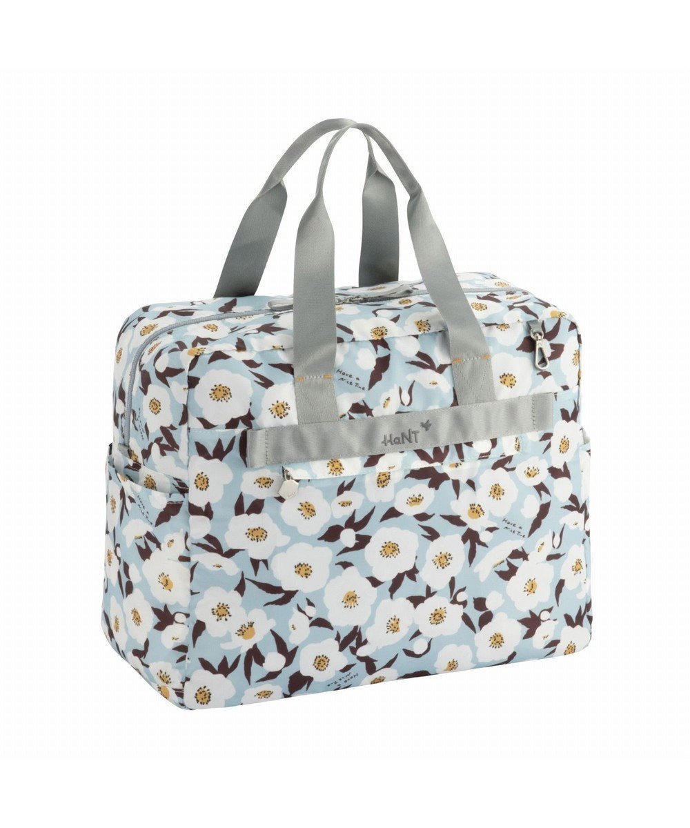 【エースバッグズアンドラゲッジ/ACE BAGS & LUGGAGE】のHaNT トラベルアクセサリー 折り畳みボストンバッグ 30L 17721 ハント インテリア・キッズ・メンズ・レディースファッション・服の通販 founy(ファニー) 　ファッション　Fashion　レディースファッション　Fashion for Women　アクセサリー　Fashion Accessories　コンパクト　Compact, Small Size　セットアップ　Set-Up, Coordinated Outfit　トラベル　Travel, Travel Gear　パターン　Pattern, Design Print　フロント　Front, Front Design　ボストンバッグ　Boston Bag, Retro Bag　ポケット　Pocket, Pocket Detail　ポーチ　Pouch, Small Case　メッシュ　Mesh, Net Fabric　リュック　Backpack, Rucksack　再入荷　Restock / Back in Stock　旅行　Travel　スーツケース キャリーケース　Suitcase / Carry Case　ブルーフラワー|ID: prp329100004528263 ipo3291000000033307807