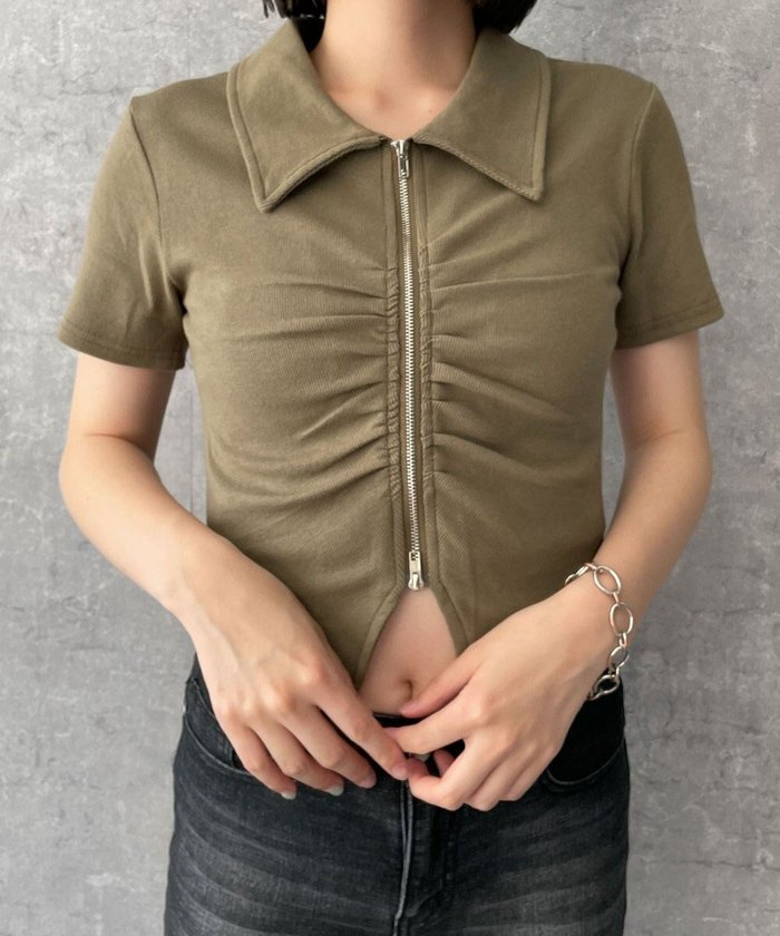 【ウィゴー/WEGO】のフロントギャザーWジップT インテリア・キッズ・メンズ・レディースファッション・服の通販 founy(ファニー) https://founy.com/ ファッション Fashion レディースファッション WOMEN トップス・カットソー Tops/Tshirt シャツ/ブラウス Shirts/Blouses ロング / Tシャツ T-Shirts カットソー Cut and Sewn NEW・新作・新着・新入荷 New Arrivals カットソー Cut And Sew ギャザー Gather クロップド Cropped ジップ Zip スマホ Smartphone フロント Front 半袖 Short Sleeve 夏 Summer 春 Spring S/S・春夏 Ss・Spring/Summer |ID: prp329100004528328 ipo3291000000032020212